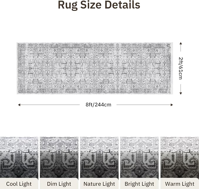Washable 2x8 Runner Rug