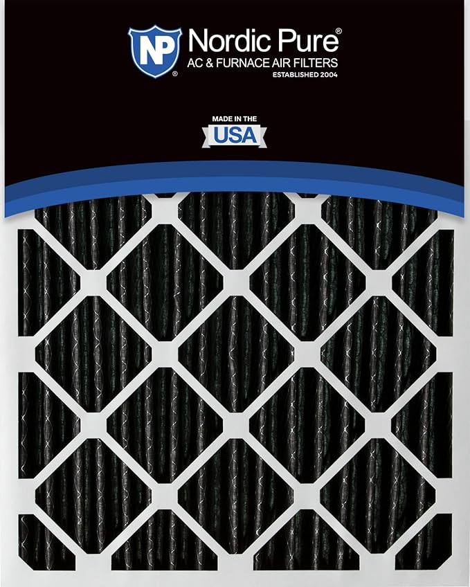 Nordic Pure 16x20x1 Furnace Air Filters MERV 12 Pleated Plus Carbon 4 Pack