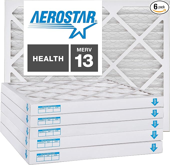 Aerostar 25x25x2 MERV 13-6 Count