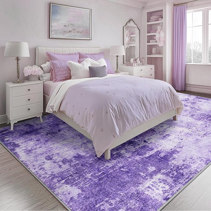 RELEANY Washable Area Rugs 5'x7' Non-Slip Modern Abstract Soft
