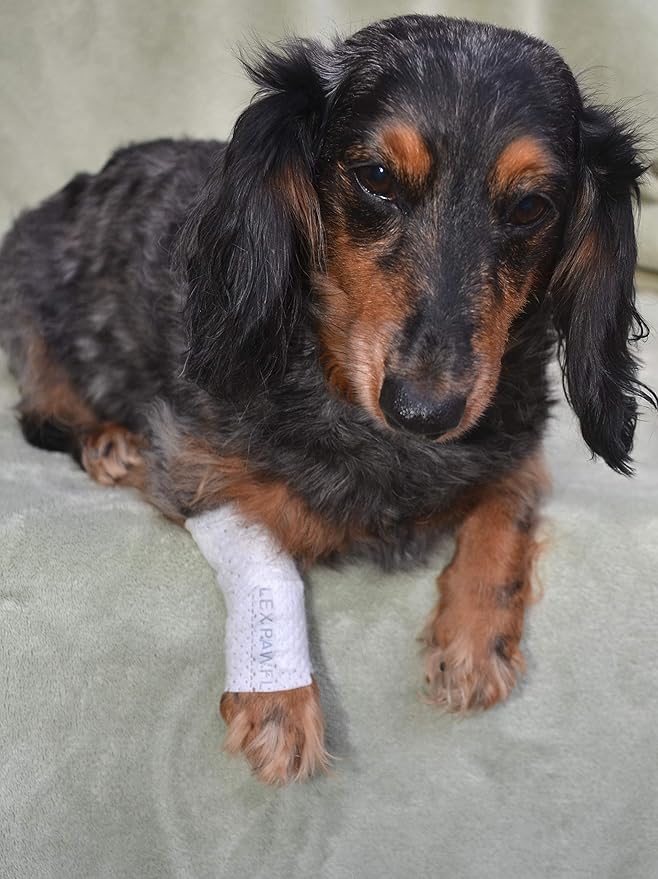 Protective Sleeve Tubular Cover - Bandages - for Dogs Cats and Other Pets First Aid Wound Care Comfortable Non-Adhesive Breathable & Water Resistant 18 Strips (yields 36-54 Covers)-(Small)