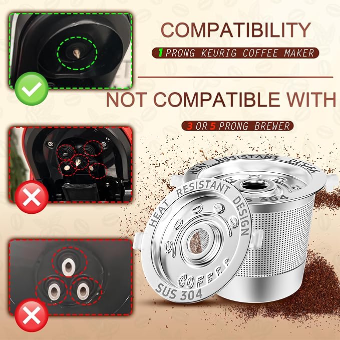 4 Pack Reusable K Cups Coffee Pods