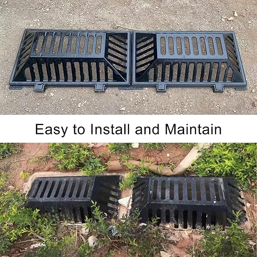 Manhole Cover and Frame Ductile Iron, Heavy Duty Drain Grate, One-Piece Design