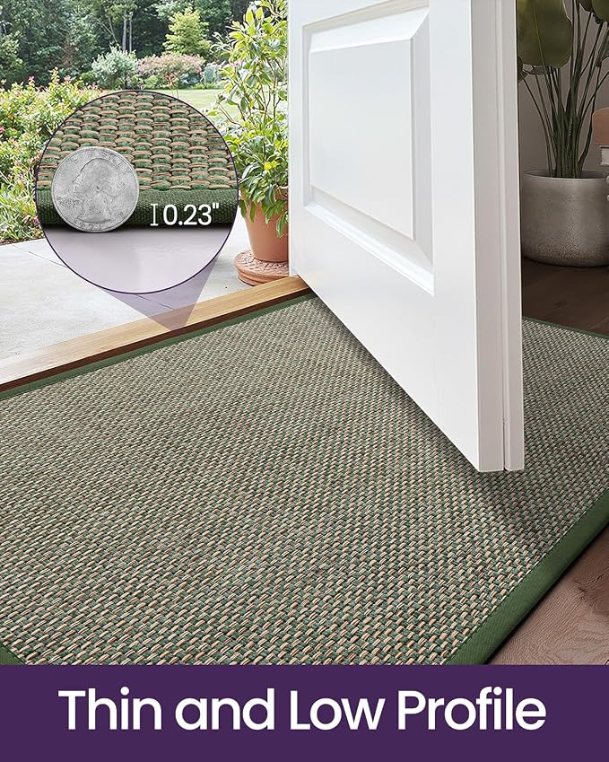DEXI Ultra Thin Entryway Door Mat 36x56, Non Slip Rubber Backing Inside Entry