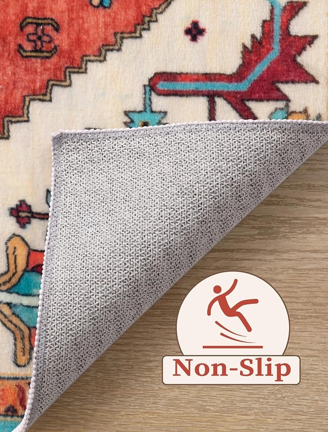 SERISSA Runner Rug for Hallways, 3x14 Washable Non Slip Kitchen Runner Rug