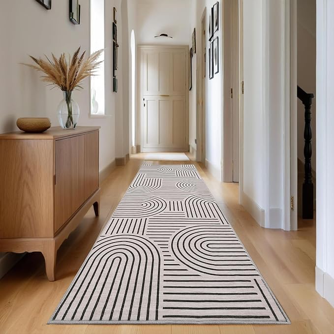 ROYHOME Modern Rug 2x6 Runners for Hallways, Abstract Kitchen Runner Rugs Non