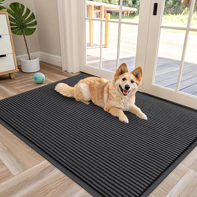 OLANLY Front Door Mat Indoor Outdoor Entrance, Waterproof Heavy Duty Doormat