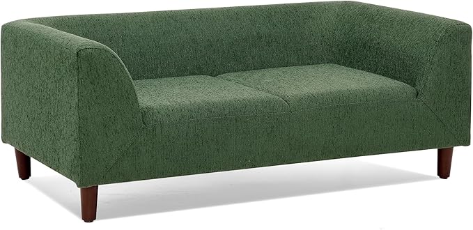 Pet Sofa with Backrest and Armrests,Modern Rectangular Pet Sofa Suitable for Small and Medium Dogs,Soft Cushion Comfortable Dog Sofa for Living Room,Olive Green
