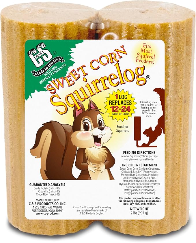C&S Sweet Corn Squirrelog, 6-Pack Refill