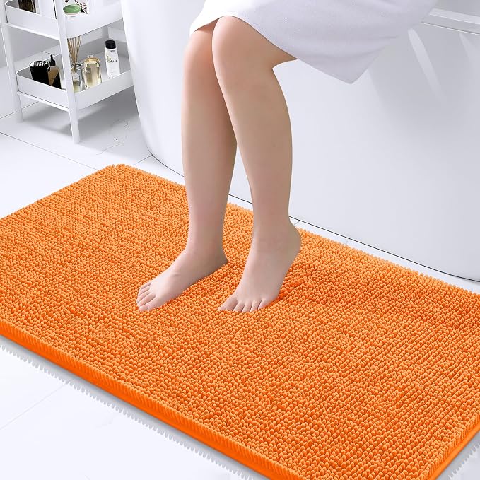 OLANLY Bathroom Runner Rugs 44x24, Extra Soft Absorbent Chenille Bath Rugs