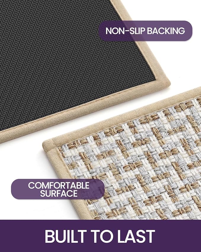 DEXI Hallway Runner Rug 2'4"x8', Non Slip Rubber Backed Runners Carpet