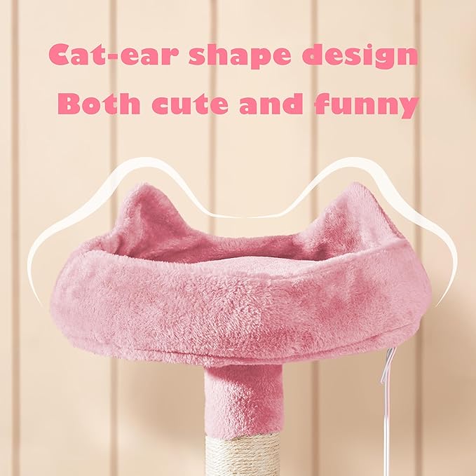 Topeakmart 70.5in Cat Tree, Cat Furniture with 2 Condos & 2 Foam-Padded Perches & Scratching Post & Fur Ball, Cat Tower for Indoor Cats