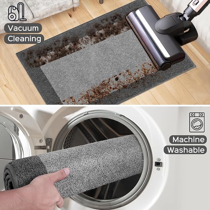 Machine Washable Runner Rug 32" x 168", Non Slip Kitchen Rug