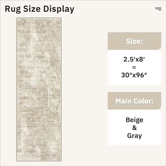 Soalmost Washable Runner Rug