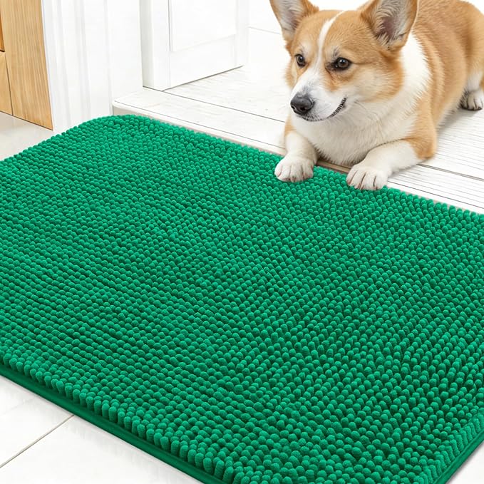 OLANLY Dog Door Mat for Muddy Paws 24x16, Absorbs Moisture and Dirt, Absorbent