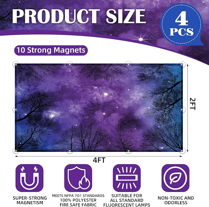 4 Pcs Fluorescent Light Covers