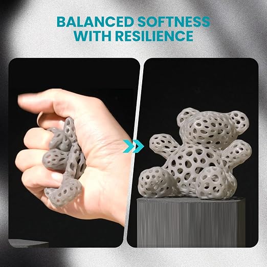 SUNLU Flexible 3D Printer Resin, 66A 3D Printing Resin