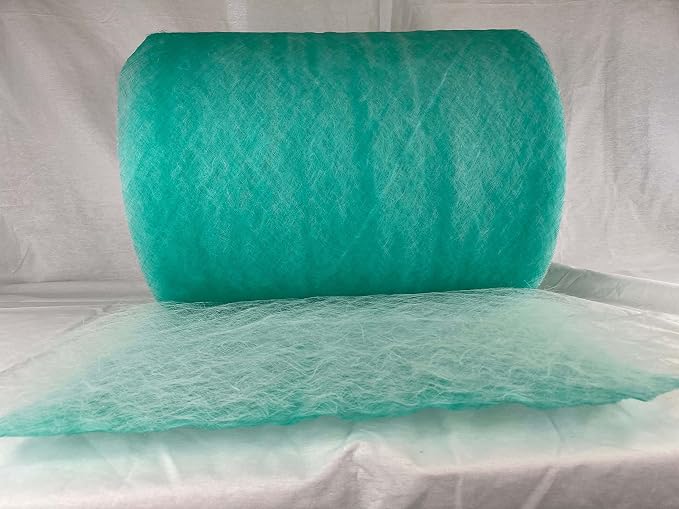 wioboy Paint Booth Exhaust Filter Roll, 15 Gram Fiberglass Paint Arrestor