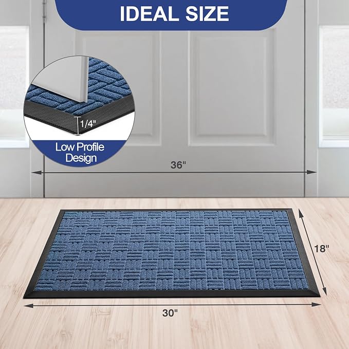 mibao Mibao Front Door Mat, Heavy Duty Durable Welcome Mat