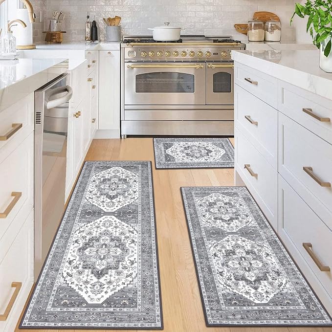 HEBE Boho Kitchen Rug Sets 3 Piece