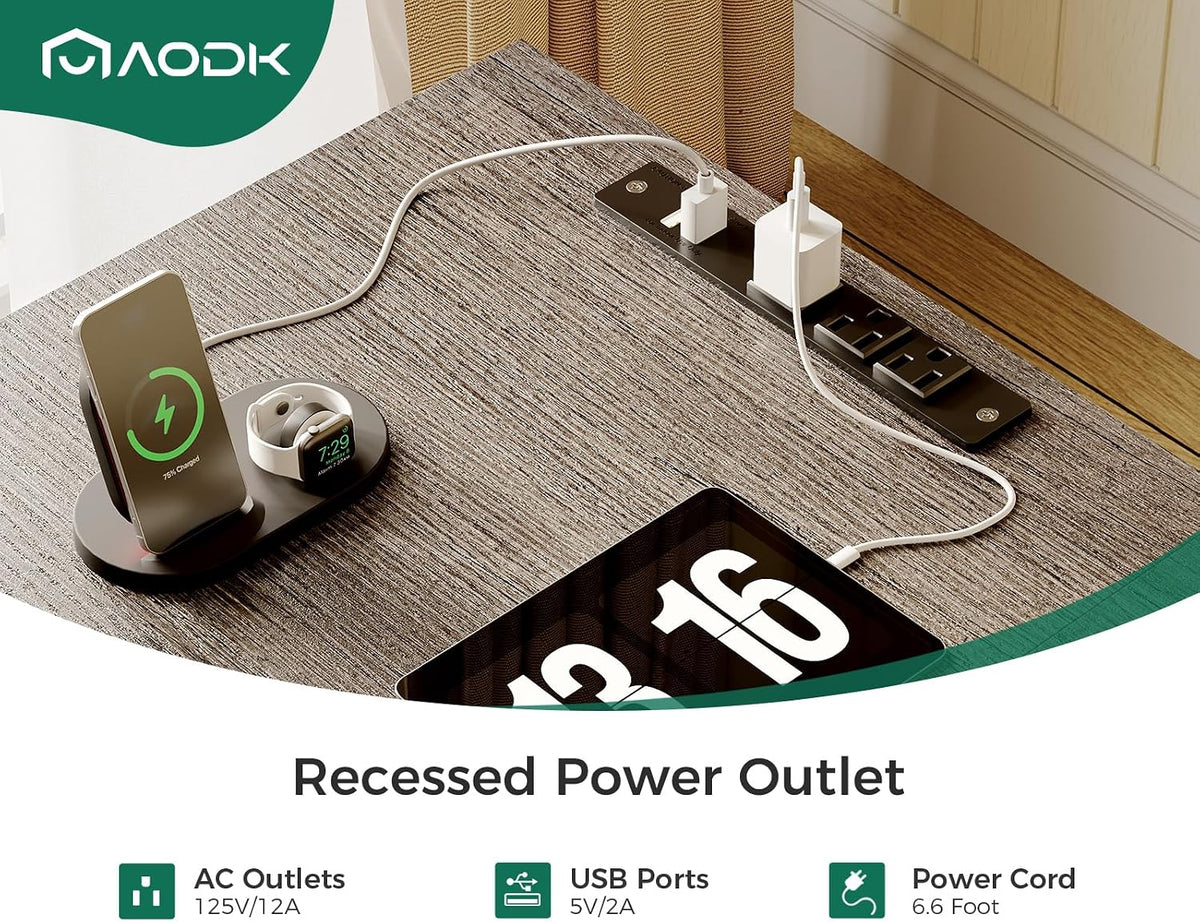 AODK 66" L Shaped Desk, 113" Computer Desk for Home Office and Gaming