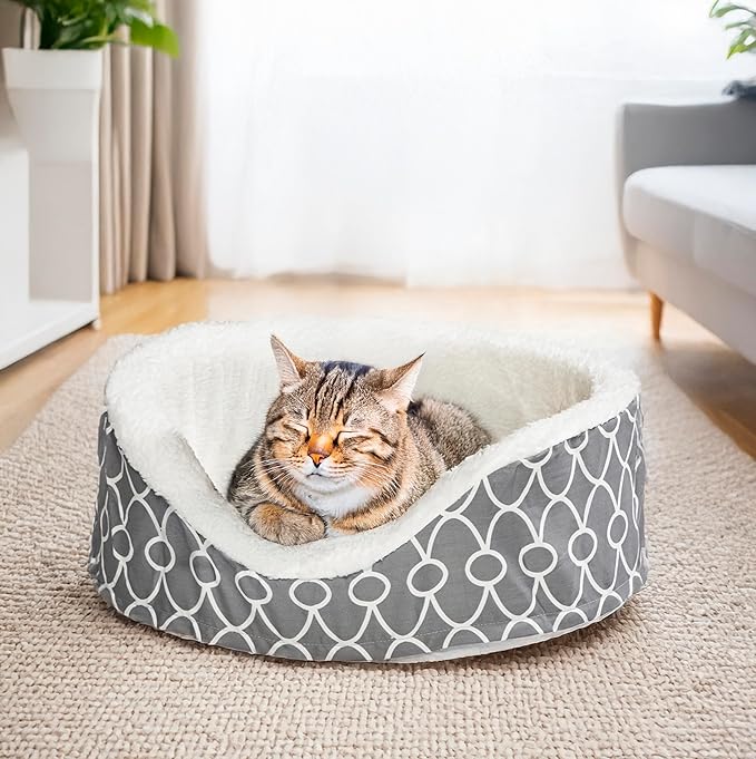 MidWest Homes for Pets Orthoperdic Egg-Crate Nesting Pet Bed w/ Teflon Fabric Protector, XS Gray