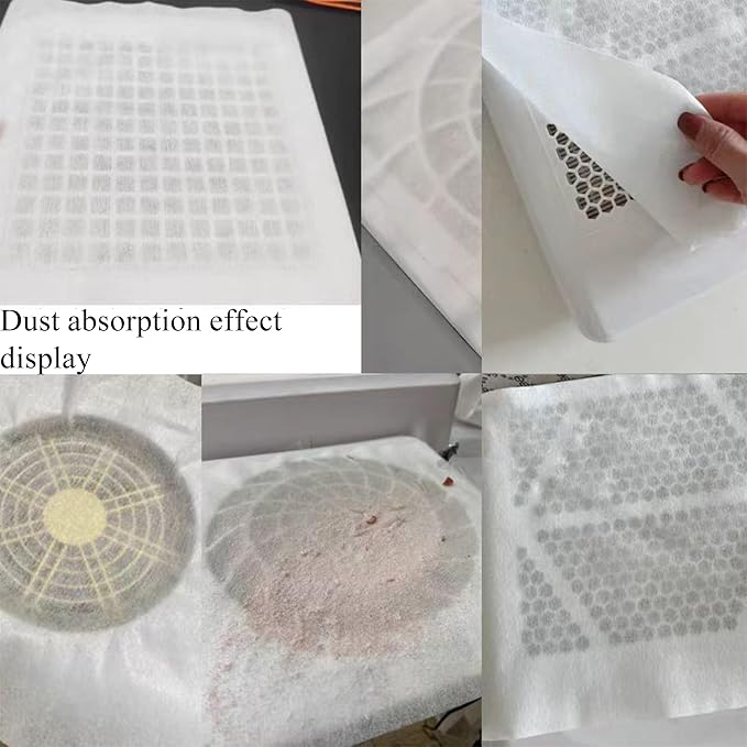 200 Sheets Nail Dust Collector Filter Paper Disposable Nail Dust Filters