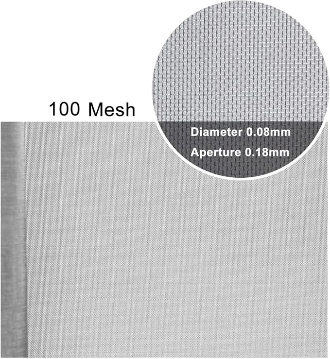 100 Mesh Stainless Steel Woven Wire, 0.18mm Fine Hole Screen Roll,