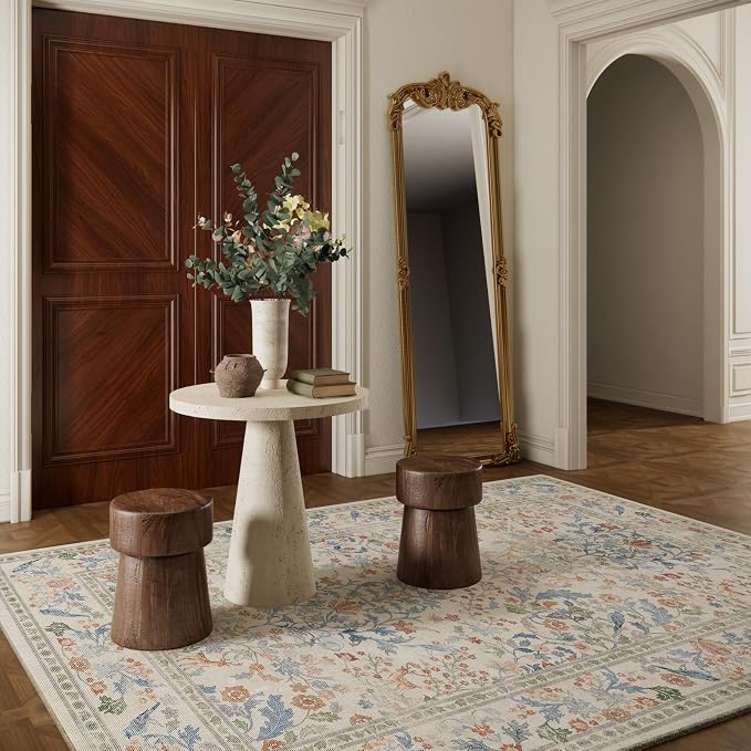 Washable Area Rugs for Living Room: 6x9 Bedroom Rug Vintage Area Rug Stain