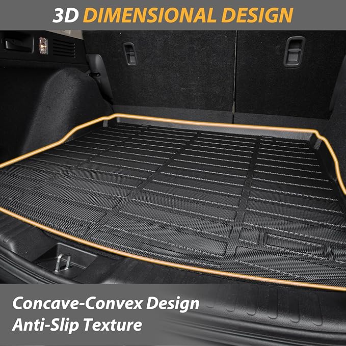 AIPOIL® Floor Mats & Cargo Liner Set for 2019-2023 Jeep Cherokee (Not for Grand Cherokee) | All-Weather | Easy to Clean | All-Round Protection丨Full Set Automobile mats Accessories - Black