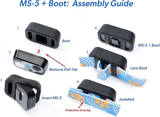 MS-5 Automatic Pet Door Collar, Genuine High Tech Pet Brand Dog Collar for Power Pet Doors - Deluxe Strap (Black, Large) - DC-BLK-MS5-L