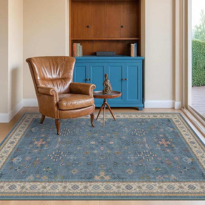Washable 4x6 Small Rug for Living Room, Area Rug for Kitchen, Large Entryway