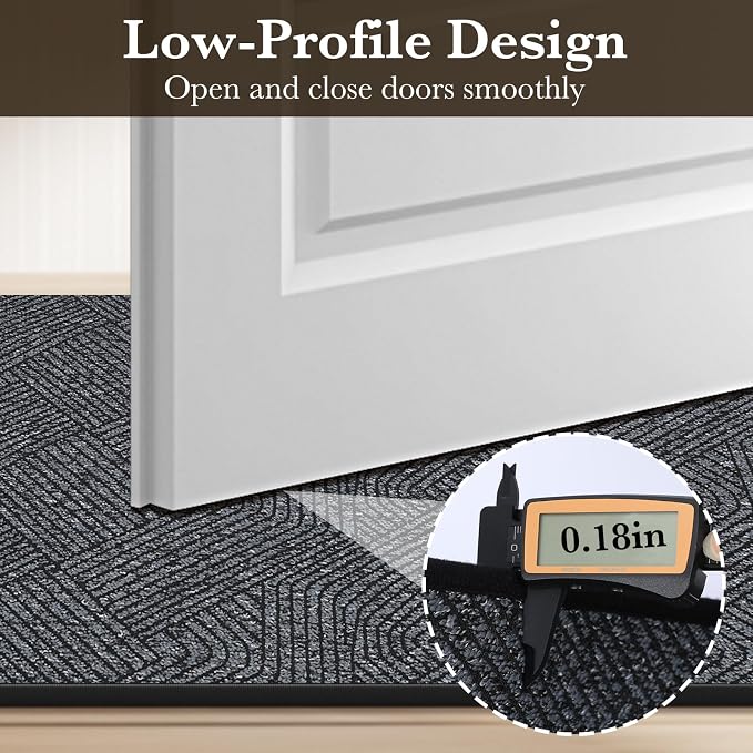 Indoor Door Mat 30"x47" Large, Low-Profile Welcome Front Door Mat Indoor