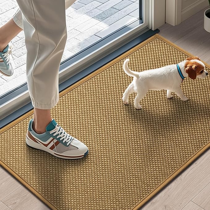 LEKEEPGO Door Mat 17"x29", Low-Profile Door Mat Indoor Entrance, Non Slip