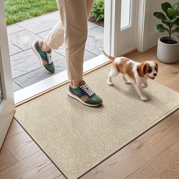 LEKEEPGO Door Mat 17"x29", Non Slip Door Mat Indoor Entrance, Rubber Backing