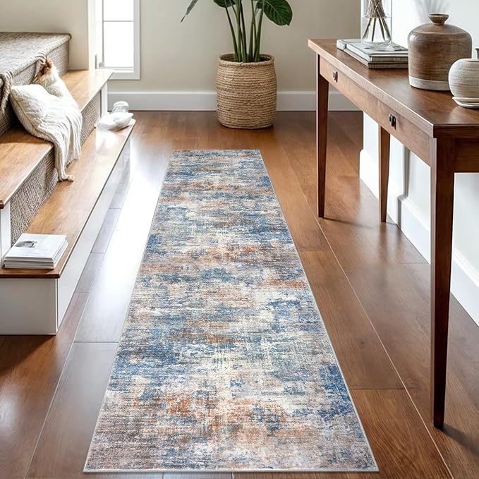 IOHOUZE Abstract Runner Rug 2x8 Ft Washable Runners
