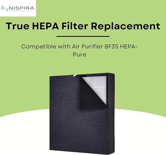 Nispira True HEPA Activated Carbon Pre Filter Replacement Compatible