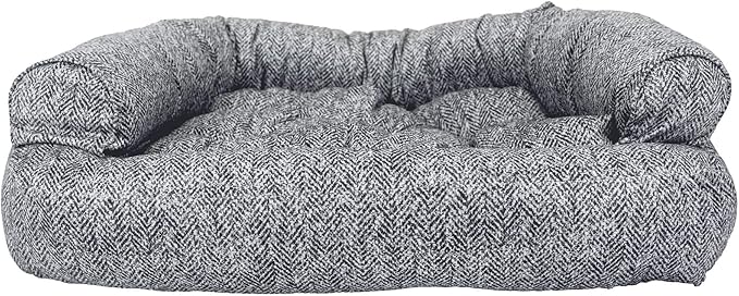 Snoozer Pet Products Luxury Overstuffed Microsuede Pet Sofa, Show Dog Collection, Extra Large, Palmer Indigo