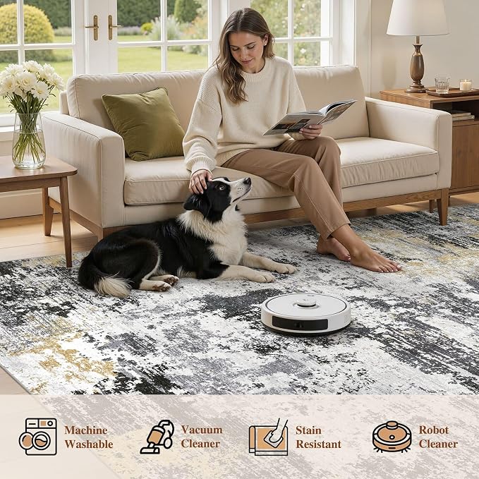 UERMEI 10x14 Area Rug for Living Room