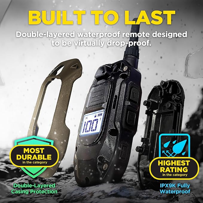 Dogtra X-Series X1 E-Collar Remote Transmitter Only (Compatible with 280X) 10 lbs+, 1/2 Mile Range, LED Light, 100 Levels of Precise Control for Stubborn Dogs, Waterproof, Boost for Quick Recall