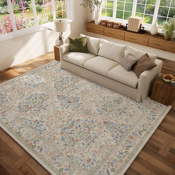 Washable Area Rugs for Living Room: 6x9 Bedroom Rug Vintage Area Rug Stain