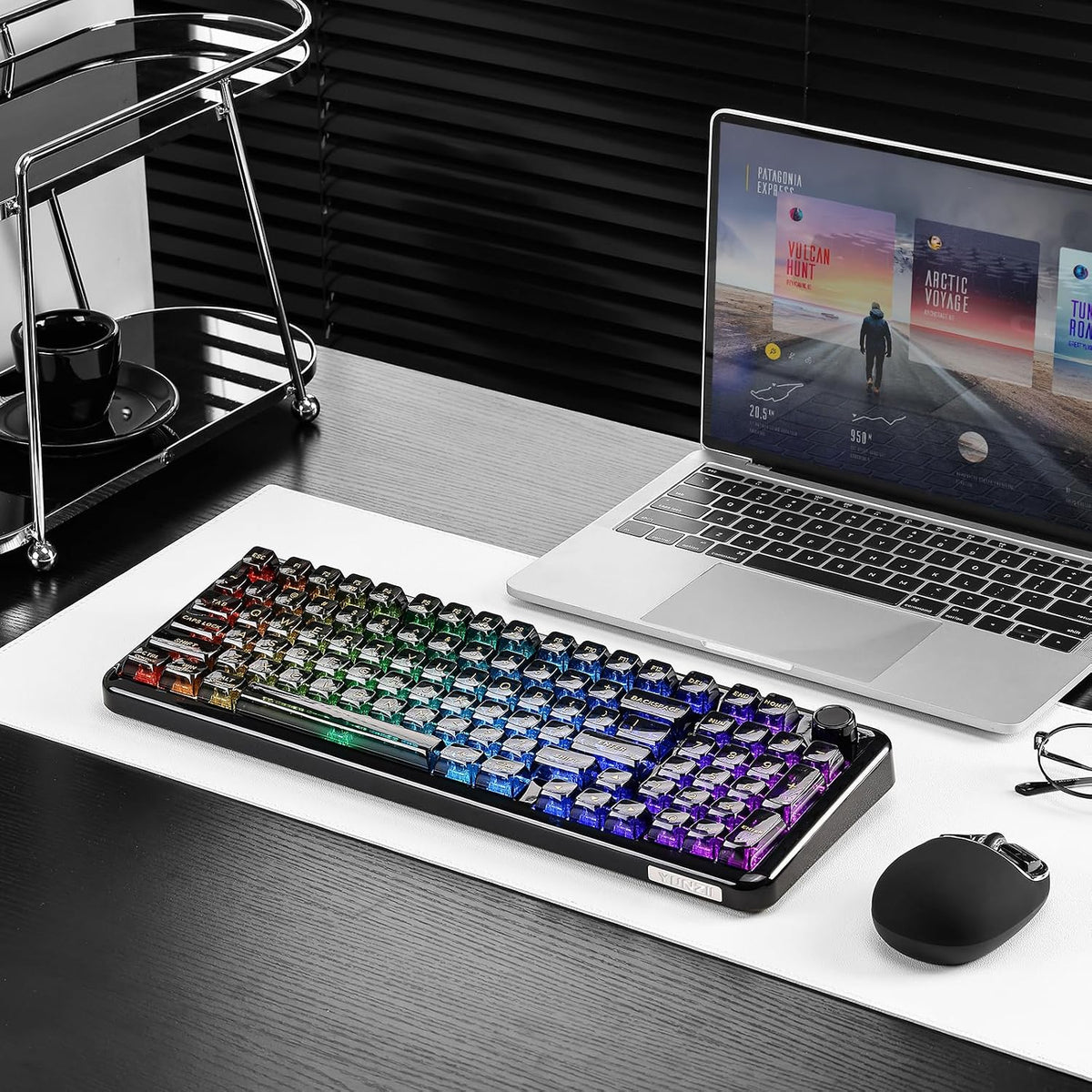 YUNZII X98 96% Wireless Hot Swap RGB Keyboard(Black, Crystal Switch)