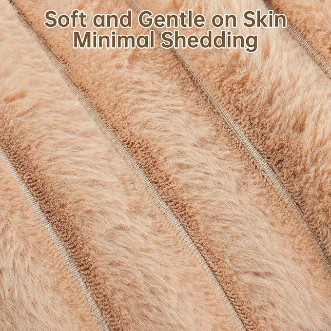 Donut Dog and Cat Bed, Luxurious Comfortable Faux Rabbit Fur Pet Beds, Round Anti-Anxiety Calming Puppy Kitten Bed with Anti-Slip Bottom for Small Medium Large Dogs & Cats(31", Brown)