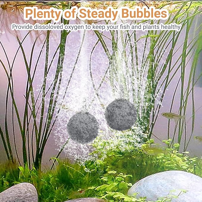 20 Pack 1.18 Inch Aquarium Air Stones, Long Lasting Aerator Oxygen Diffuser Aquarium Bubble Stone, Air Pump Accessories for Aquariums, Fish Tanks, Hydroponics, Ponds