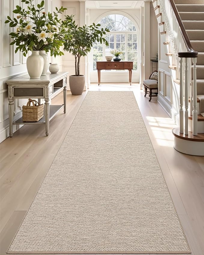 DEXI Hallway Runner Rug 2'4"x12', Non Slip Rubber Backed Runners Carpet