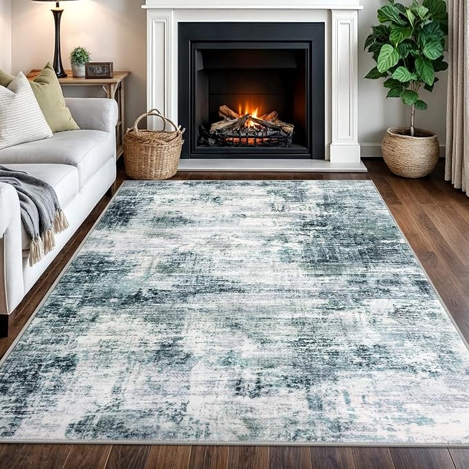 IOHOUZE Modern Abstract Area Rugs 5x7 Ft Washable Rugs