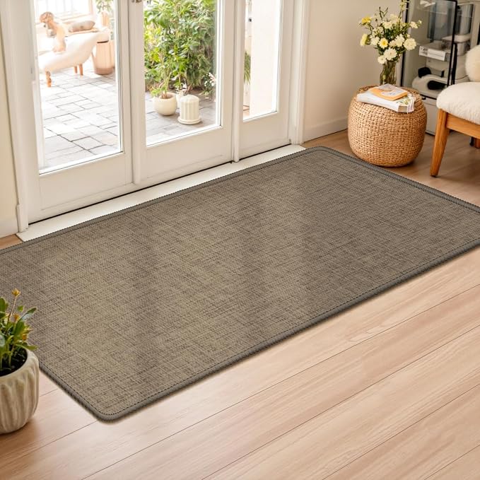 LEKEEPGO Ultra Thin Indoor Door Mat 24"x47", Low-Profile Door Mat Indoor