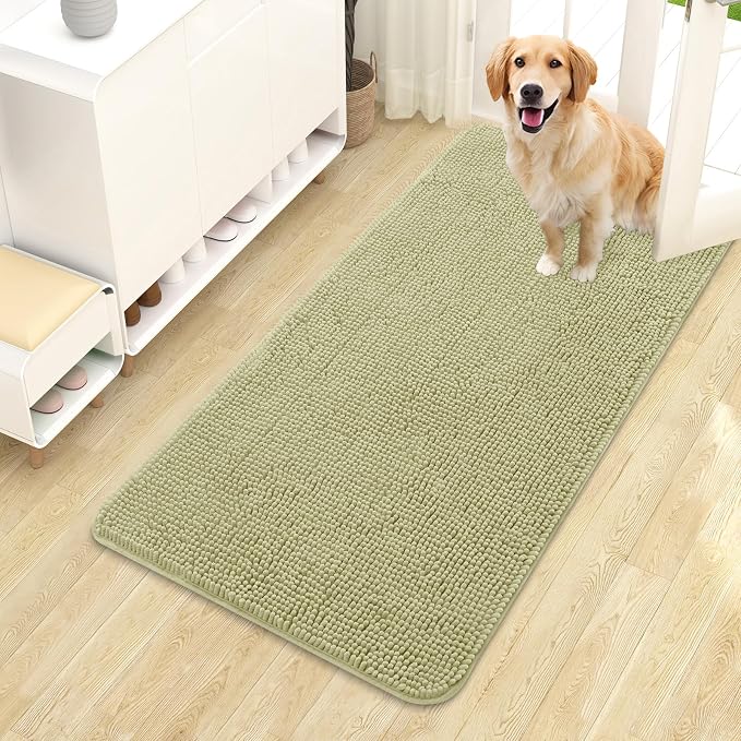 OLANLY Dog Door Mat for Muddy Paws 44x24, Absorbs Moisture and Dirt, Absorbent