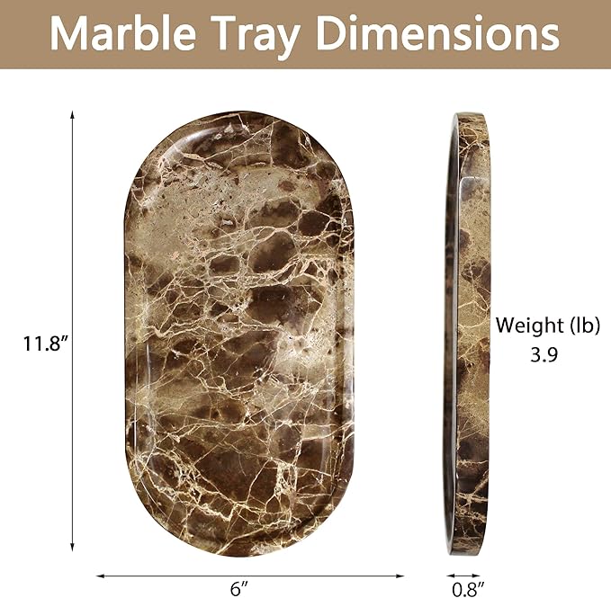 Genuine Real Natural Marble Tray