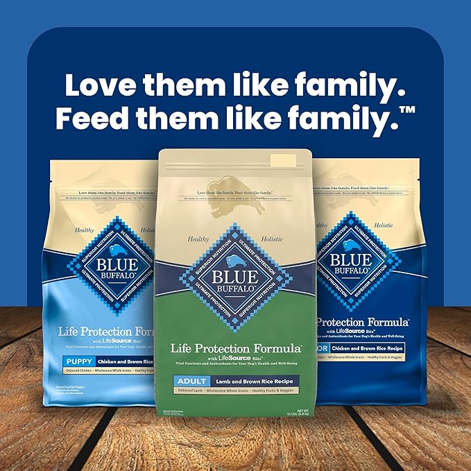 Blue Buffalo Life Protection Formula Adult Dry Dog Food, Helps Build and Maintain Strong Muscles, Made with Natural Ingredients, Lamb & Brown Rice Recipe, 40-lb. Bag